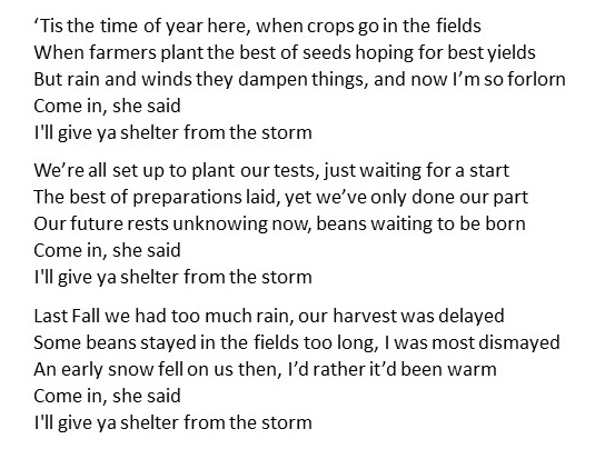 Shelter from the storm - Clem's lyrics